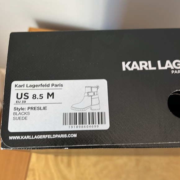 Karl Lagerfeld black faux-lined boots size 8.5 - Picture 10 of 10